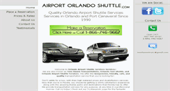 Desktop Screenshot of airportorlandoshuttle.com
